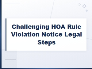 Legal Steps to Challenge an Hoa Violation Notice